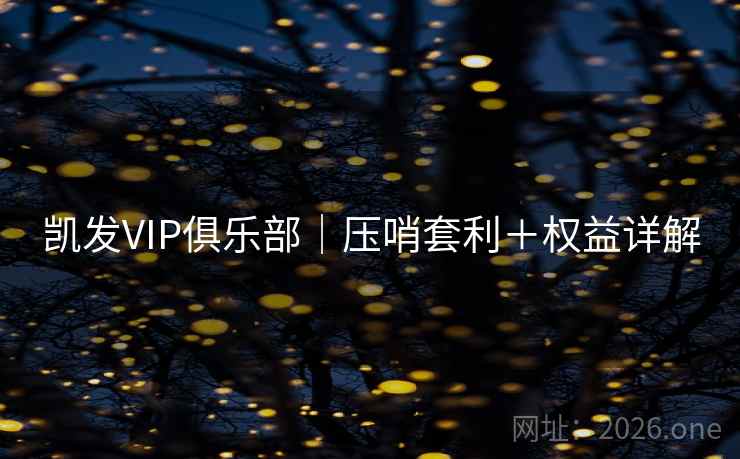凯发VIP俱乐部|压哨套利+权益详解 第2张 凯发VIP俱乐部|压哨套利+权益详解 第2张