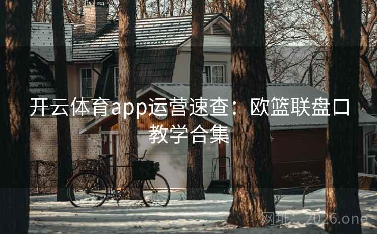 开云体育app运营速查:欧篮联盘口教学合集 第1张 开云体育app运营速查:欧篮联盘口教学合集 第1张